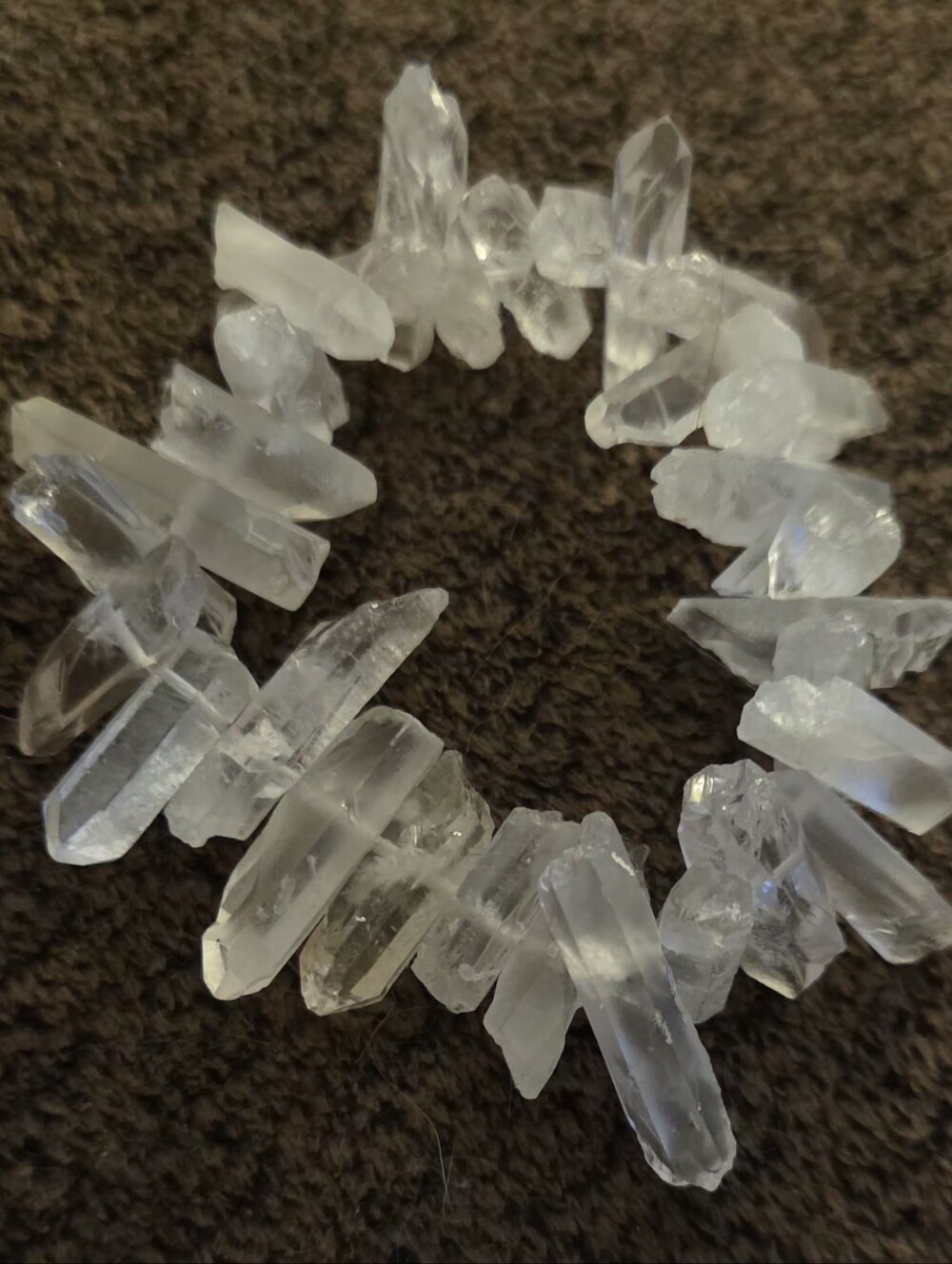 Clear Quartz Crystal Point Bracelet